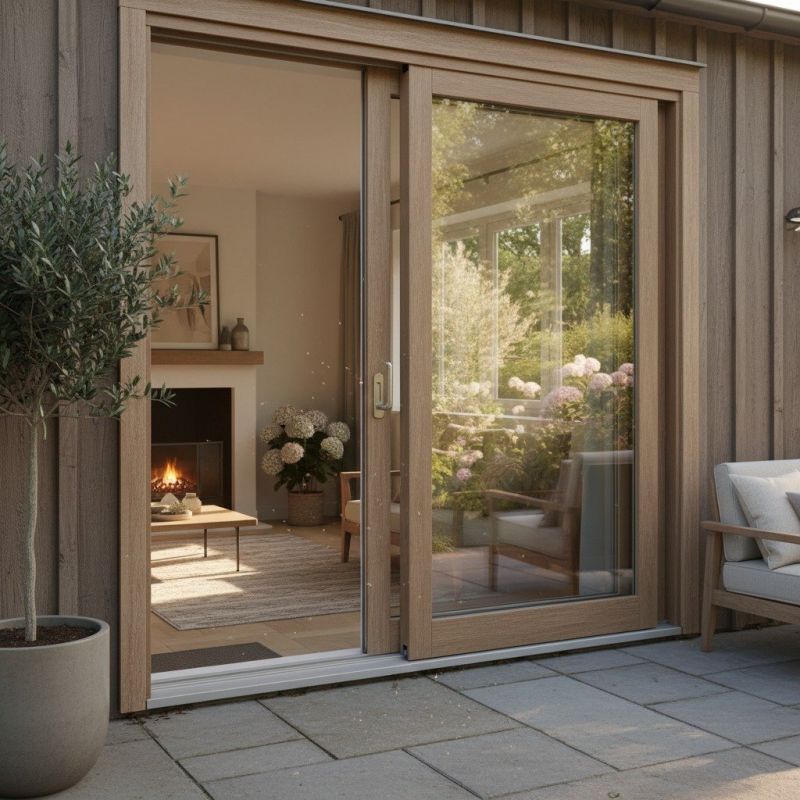 Wood Sliding Door Installation in Cary, NC